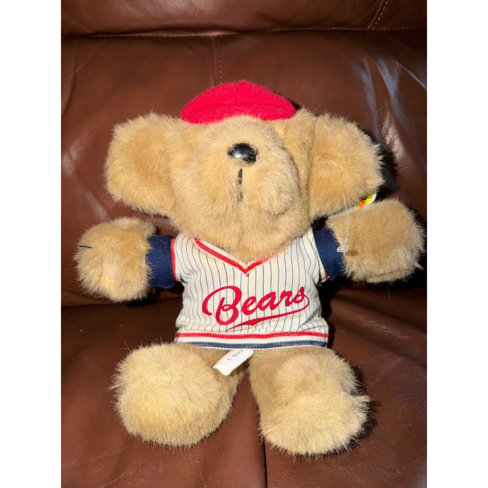 Vintage 1983 Heartline Snuggables Slugger Baseball Teddy Bear Plush 44 Jersey‎